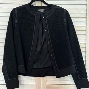 Vince Black Wool and Silk Boucle Jacket